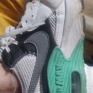 Nike Air Max in White, Black, and Green
